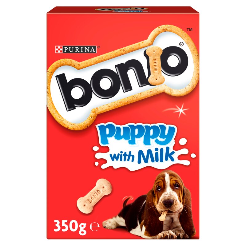 Bonio Puppy with Milk Dog Biscuits - 350g